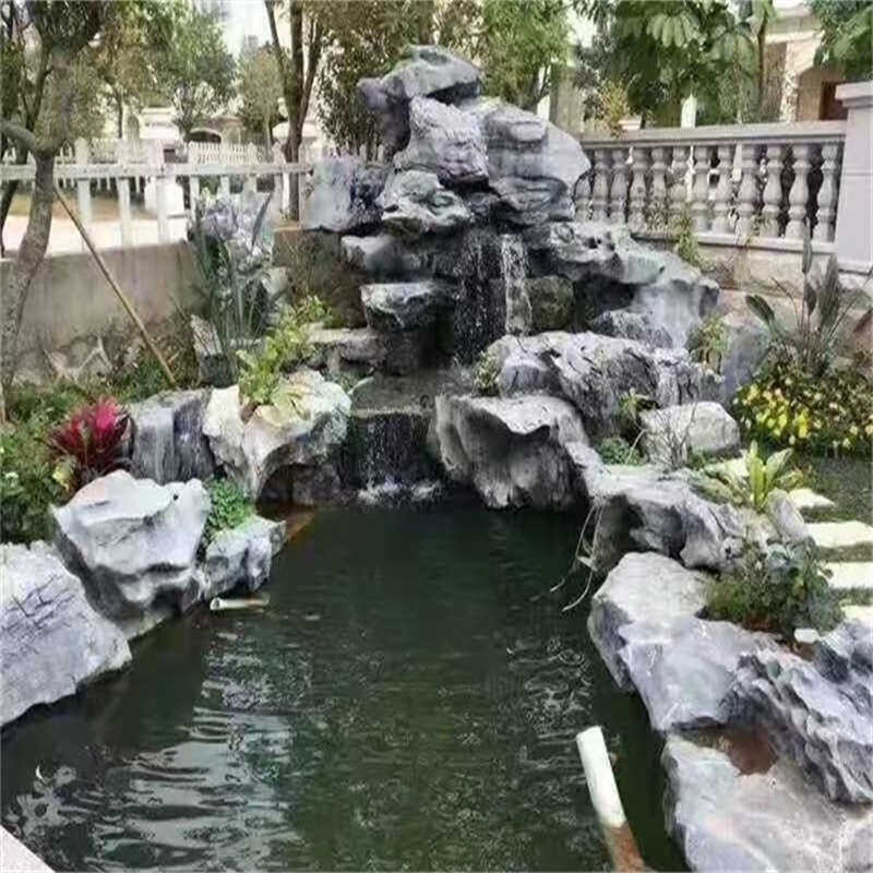 扬州庭院假山鱼池图片